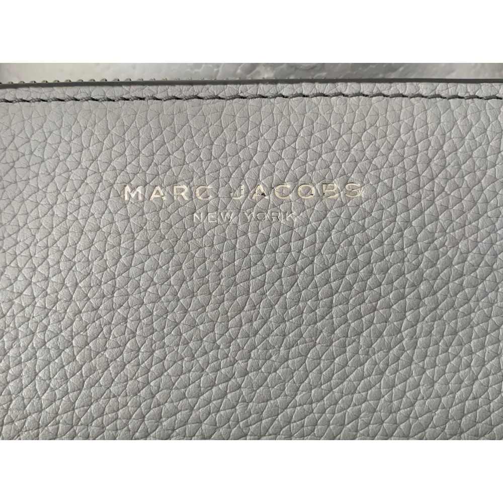 Marc Jacobs The Grind Tote Bag Grey Pebbled Leather Padlock Satchel Handbag#923 - Picture 3 of 15